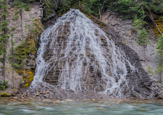 Maligne Canyon Waterfall in Jasper