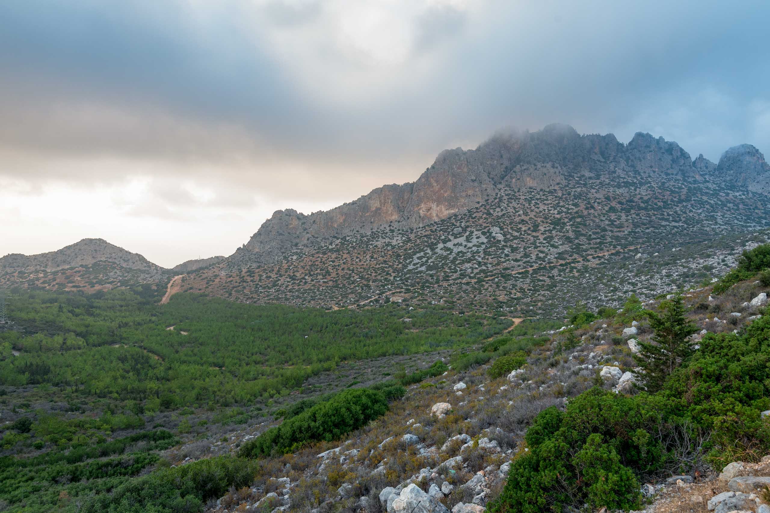 Cyprus Pentadaktylos mountain range landscape